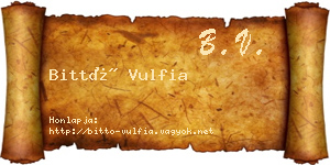Bittó Vulfia névjegykártya